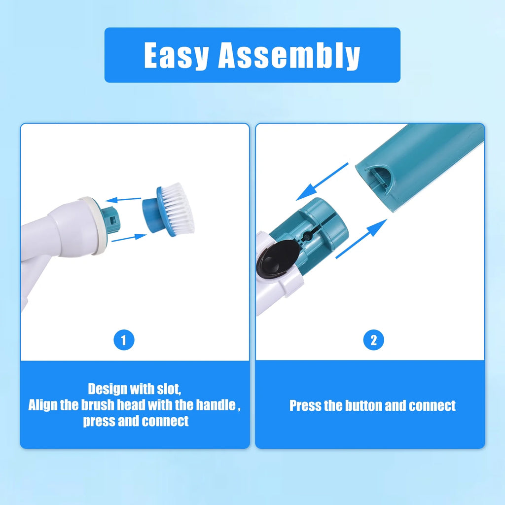 Electric Spin Scrubber,4000Mah Electric Scrubber with 3 Brush Heads Adjustable Extension Handle Power Scrubber for Bathroom Bathtub Wall Floor