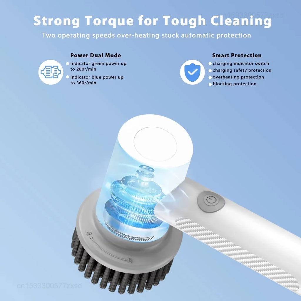 Xiaomi Xiaoda Wireless Electric Cleaning Brush Kitchen Dishwashing Brush Bathtub Tile Professional Cleaning Brush Labor Saving